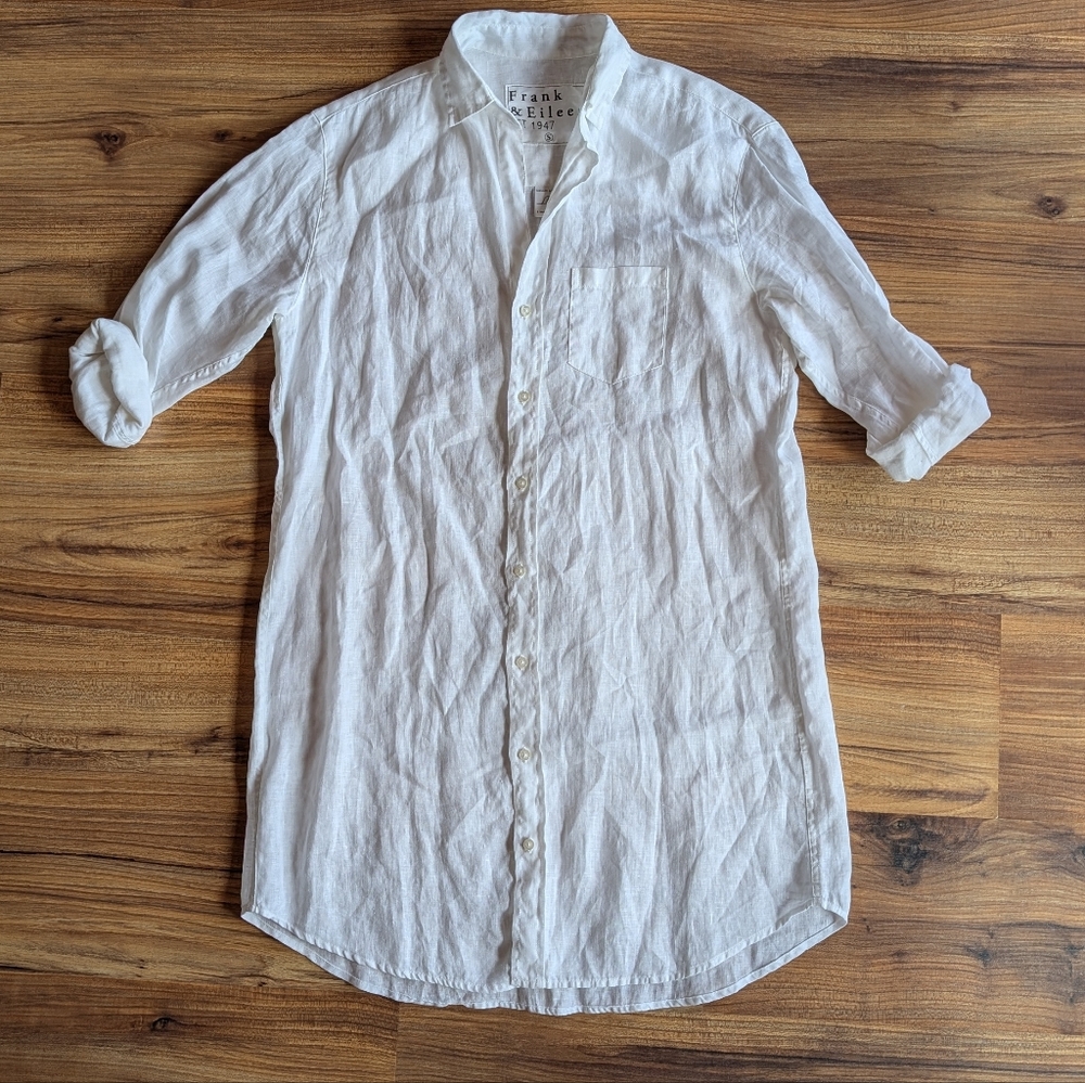 Frank & Eileen Classic White Button Down Shirt Dress